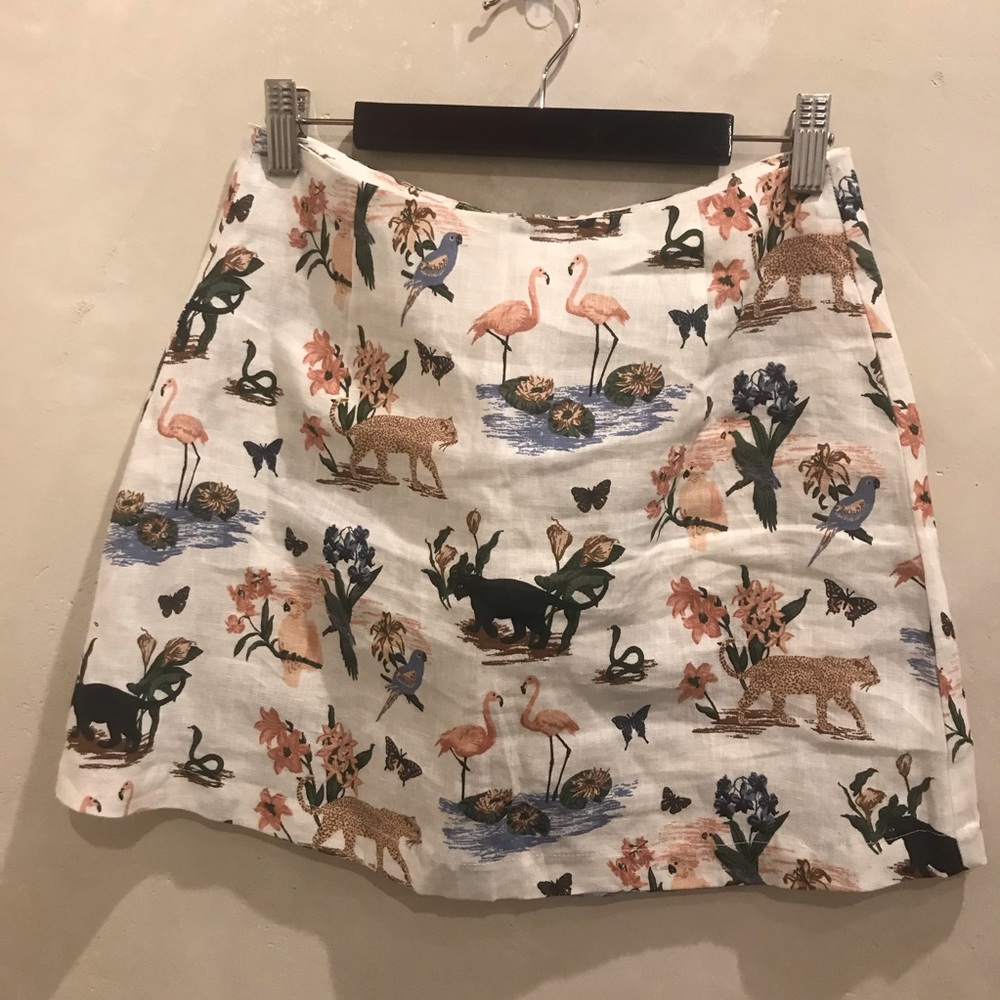 Reformation Linen Mini Skirt